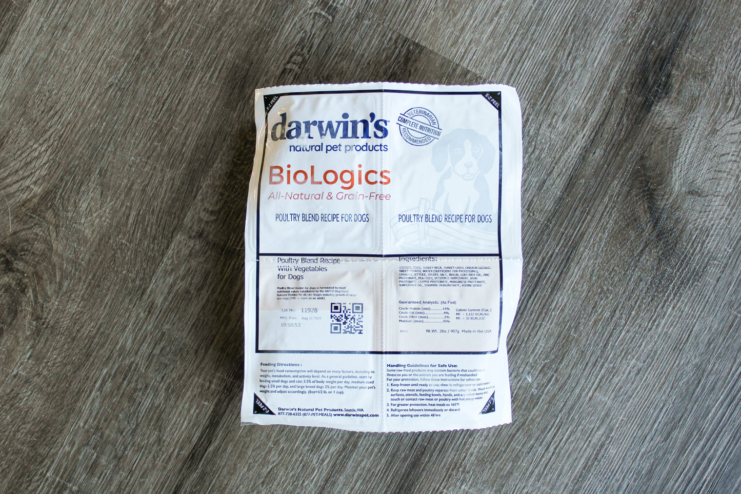 BioLogics Raw Poultry Blend for Dogs Darwin's