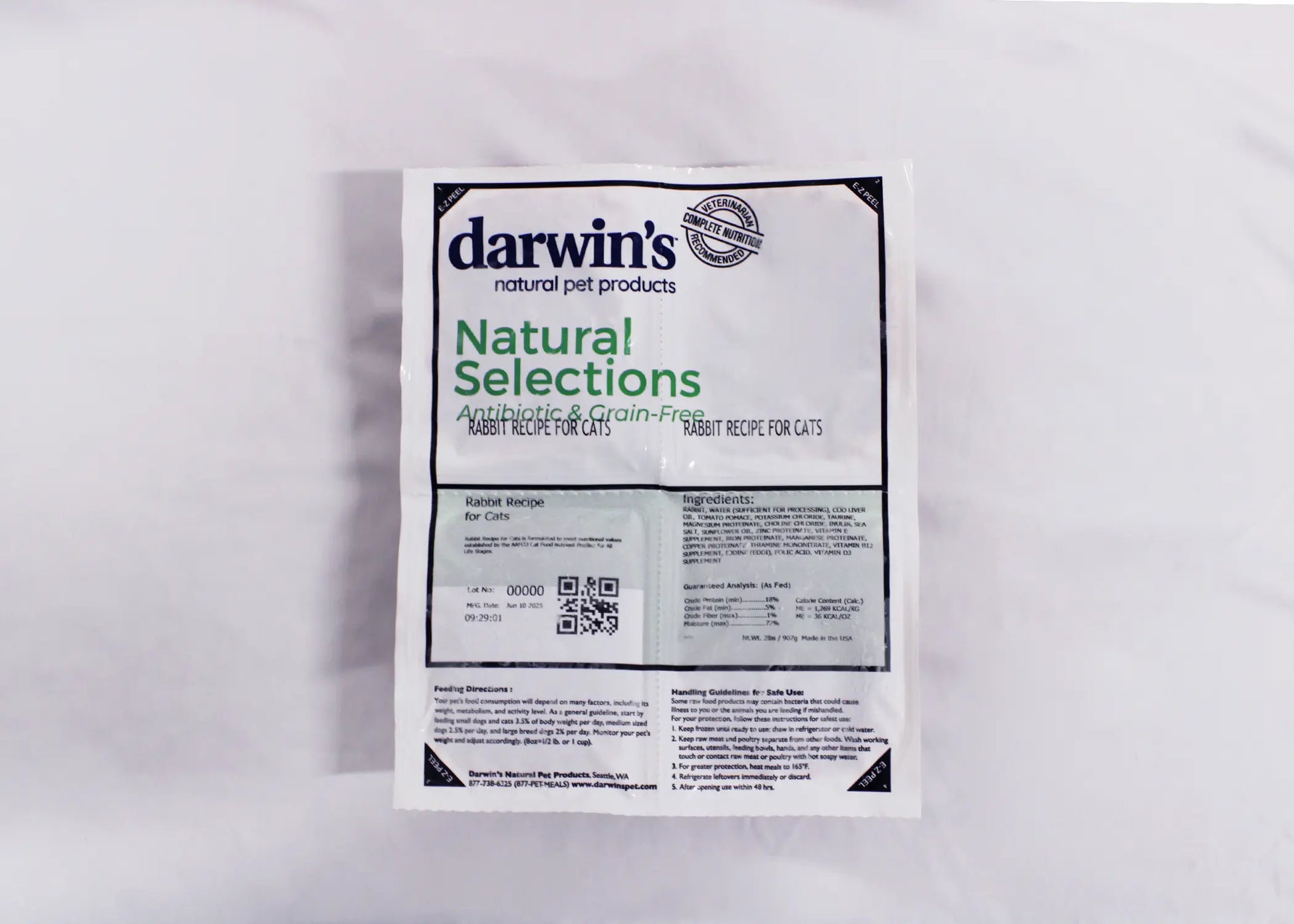Natural Selections Raw Rabbit for Cats Darwin's