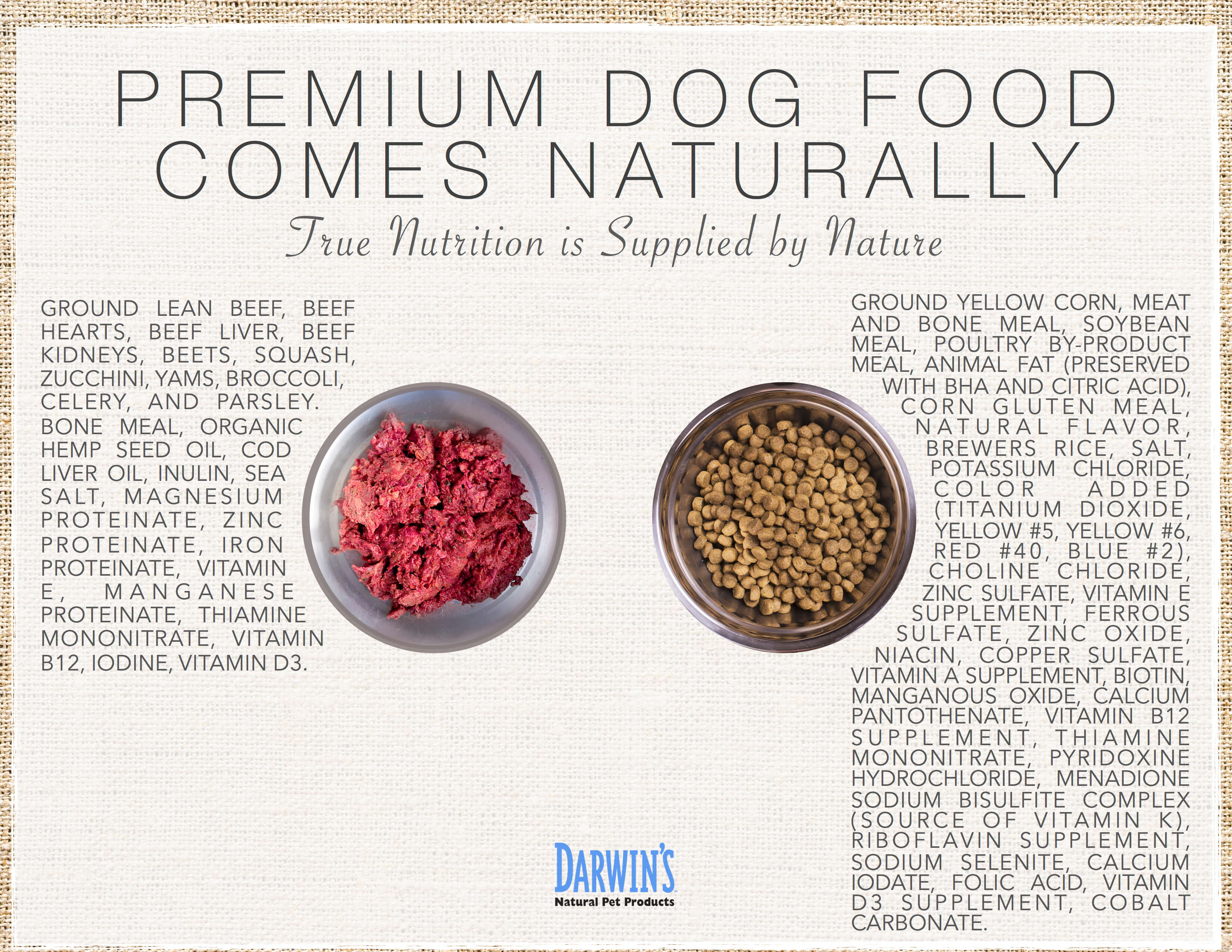 Premium Dog Food Comes Naturally